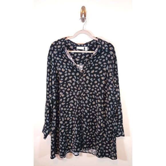 Susan Graver Tunic  Lagenlook Geometric Stretch Women's Blouse Size 1XP - Picture 1 of 4